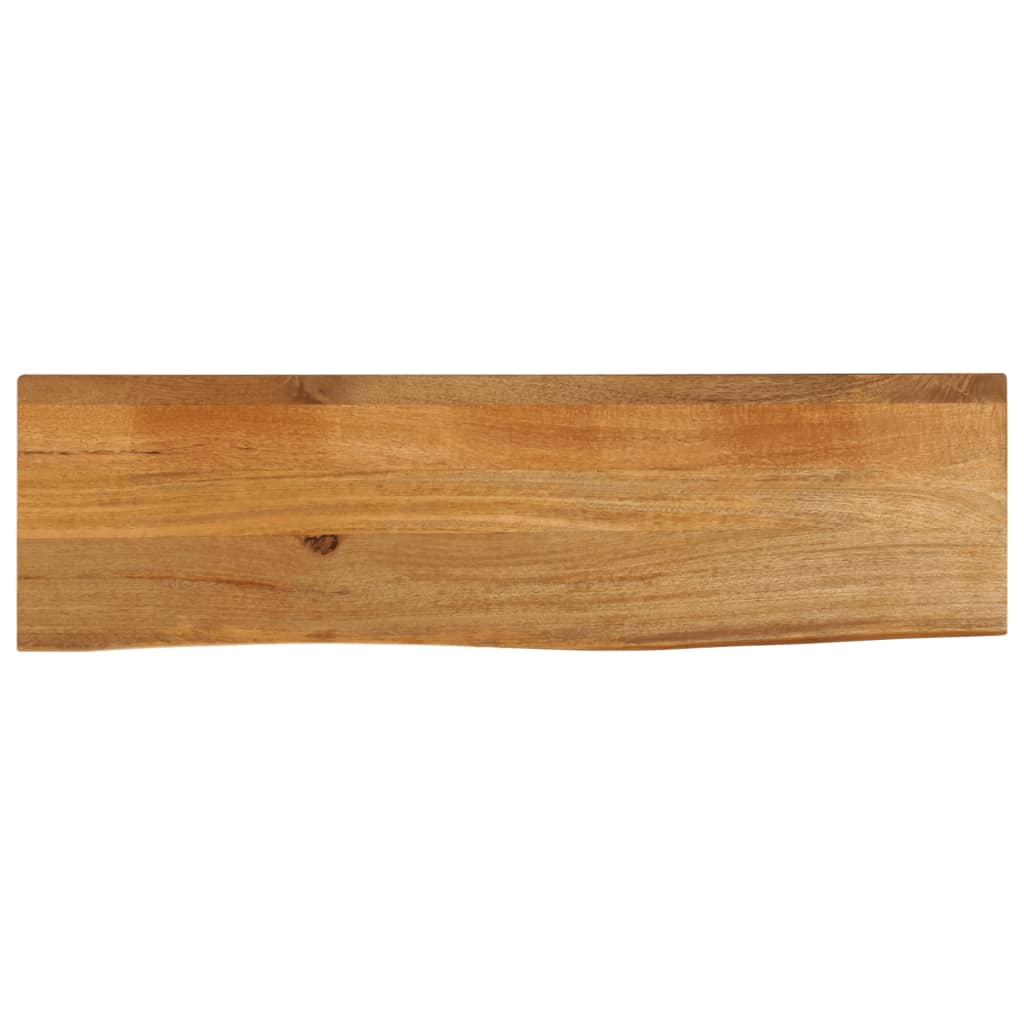 Vetonek Tablero de mesa borde natural madera maciza mango 110x30x2,5 cm