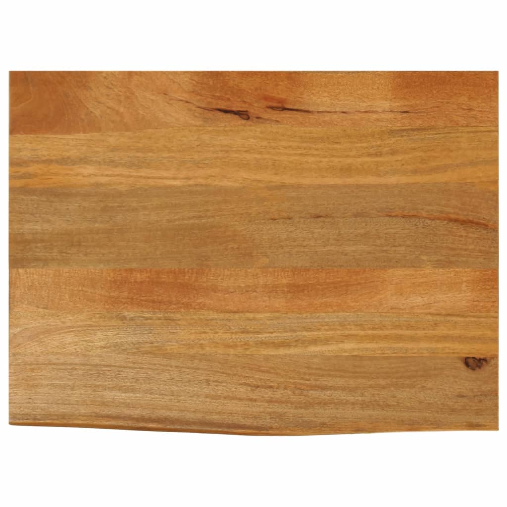 Vetonek Tablero de mesa borde natural madera maciza mango 80x60x2,5 cm