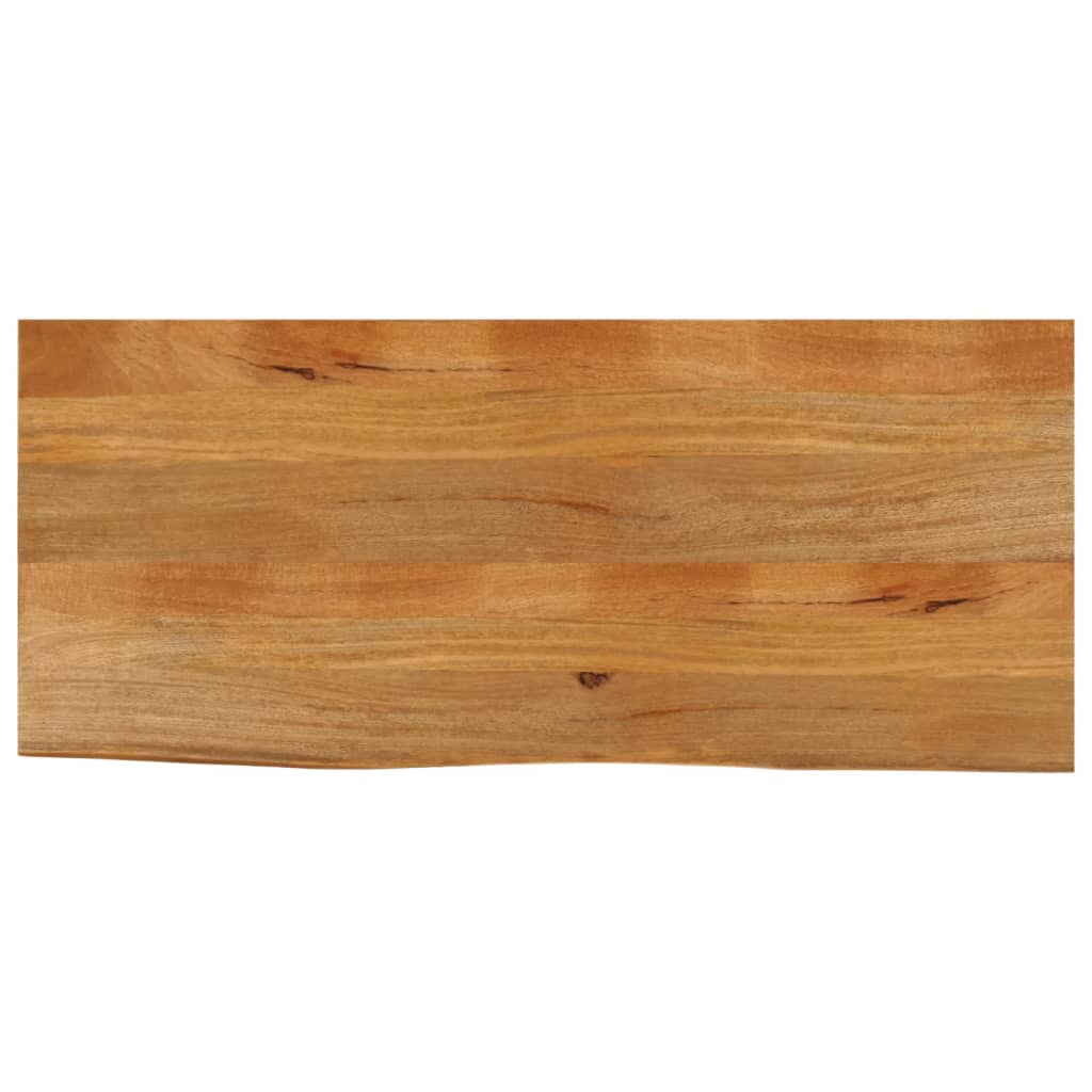 Vetonek Tablero de mesa borde natural madera maciza mango 140x60x2,5 cm