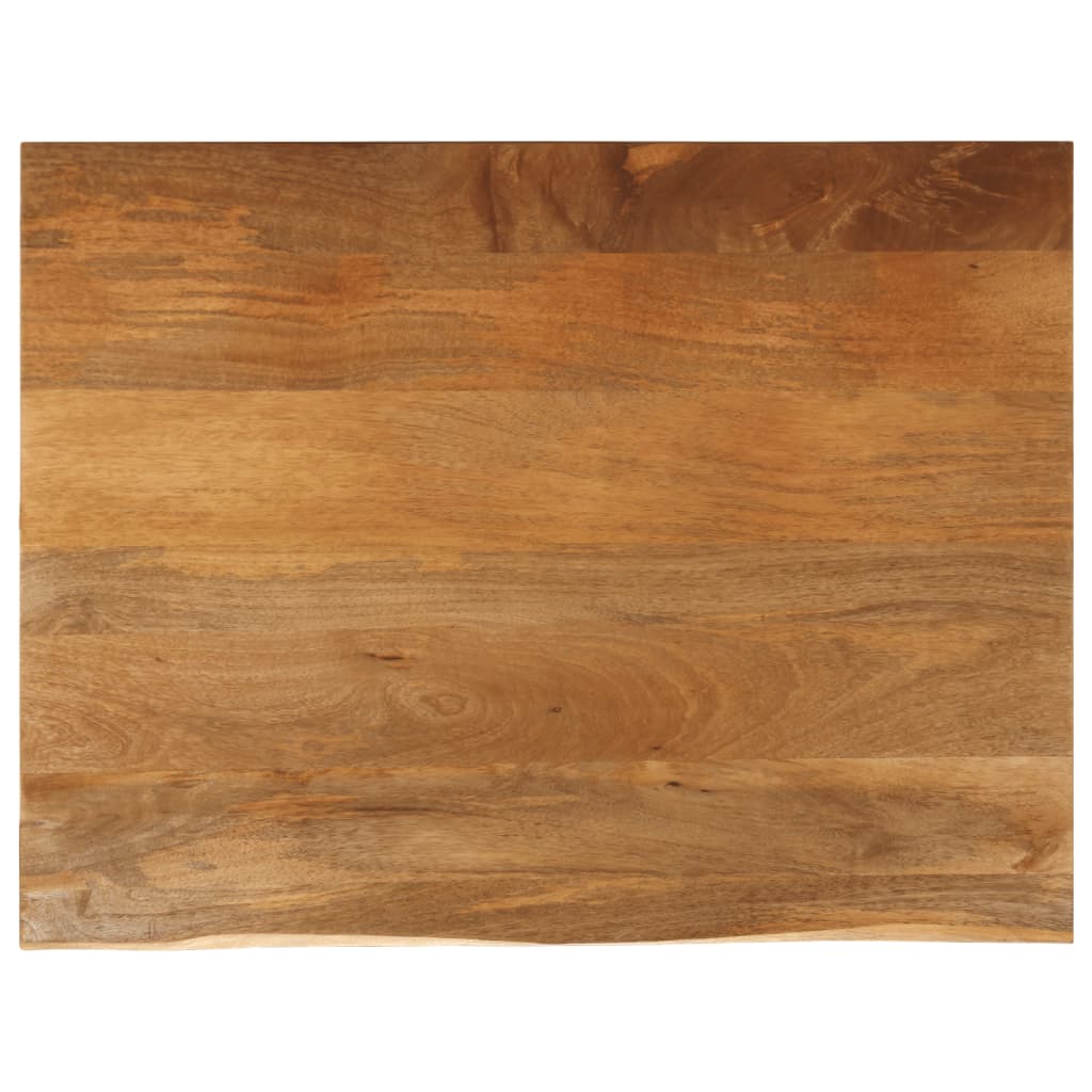 Vetonek Tablero de mesa borde natural madera maciza mango 90x80x2,5 cm