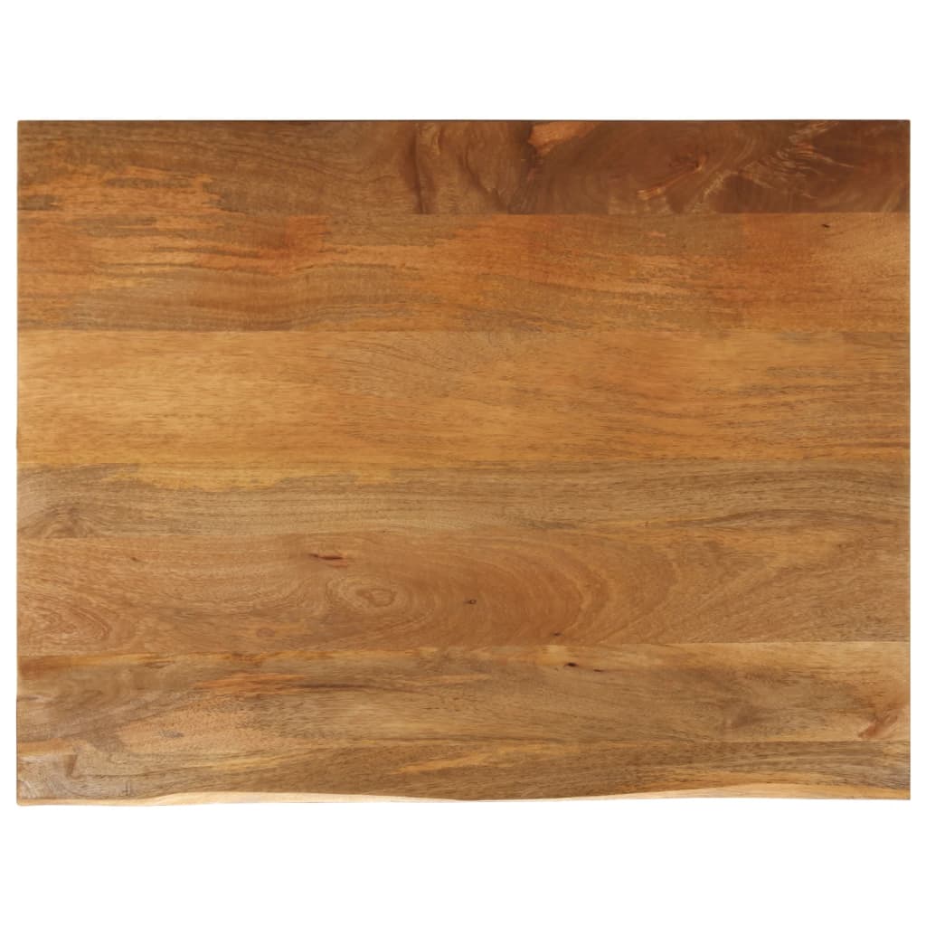 Vetonek Tablero de mesa borde natural madera maciza mango 100x80x2,5 cm