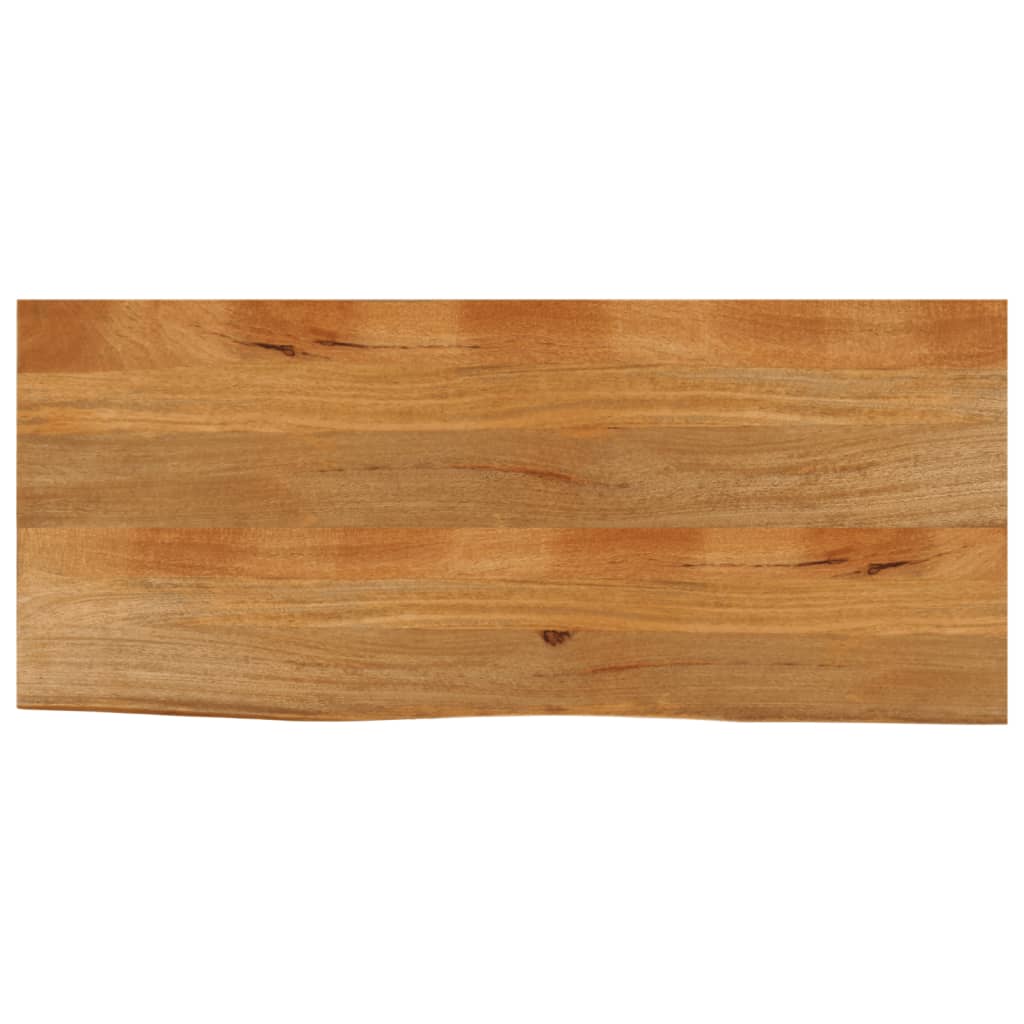 Vetonek Tablero de mesa borde natural madera maciza mango 140x60x3,8 cm