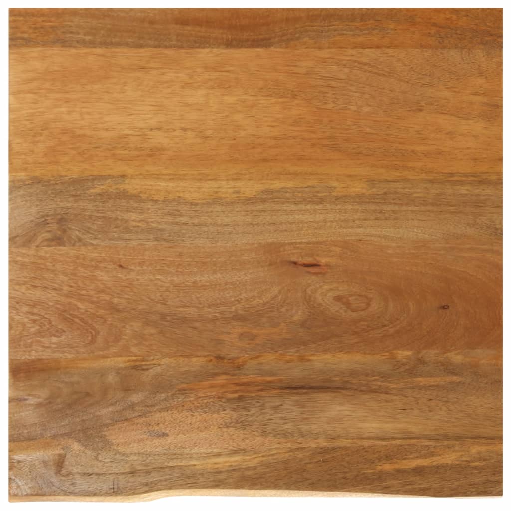 Vetonek Tablero de mesa borde natural madera maciza mango 80x80x3,8 cm