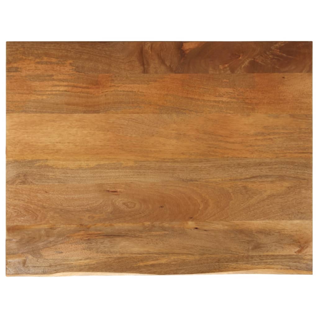 Vetonek Tablero de mesa borde natural madera maciza mango 110x80x3,8 cm