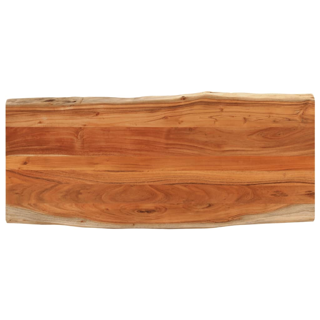 Vetonek Tablero de mesa rectangular borde natural acacia 140x60x2,5 cm