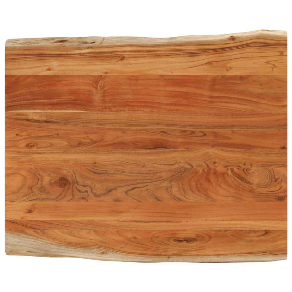 Vetonek Tablero de mesa rectangular borde natural acacia 100x80x2,5 cm