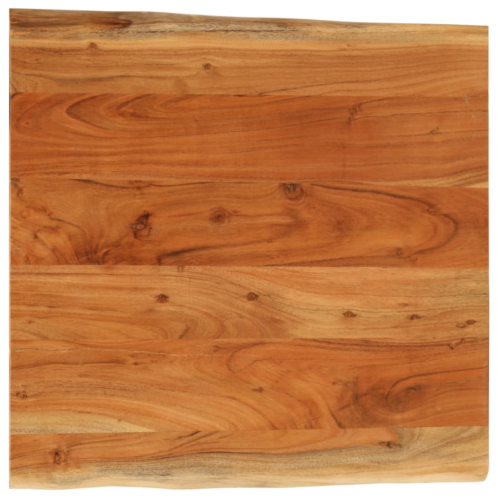 Vetonek Tablero mesa cuadrado borde natural madera acacia 40x40x3,8 cm