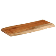 Tablero rectangular madera de acacia borde vivo 90x40x3,8 cm V3621 Vetonek