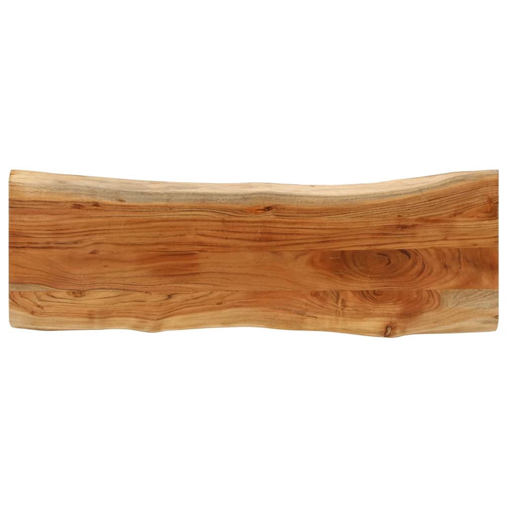 Vetonek Tablero rectangular madera de acacia borde vivo 110x40x3,8 cm