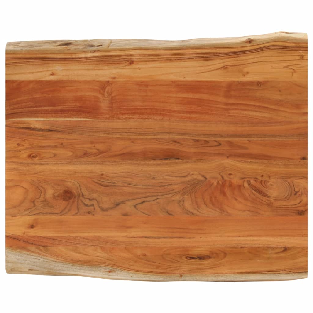 Vetonek Tablero de mesa rectangular borde natural acacia 90x80x3,8 cm