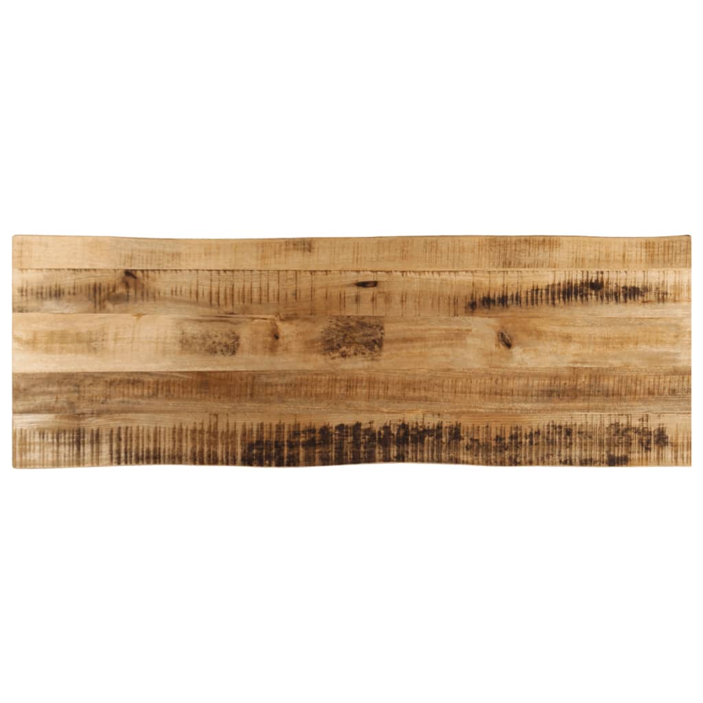 Vetonek Tablero de mesa borde natural madera maciza mango 110x40x2,5 cm