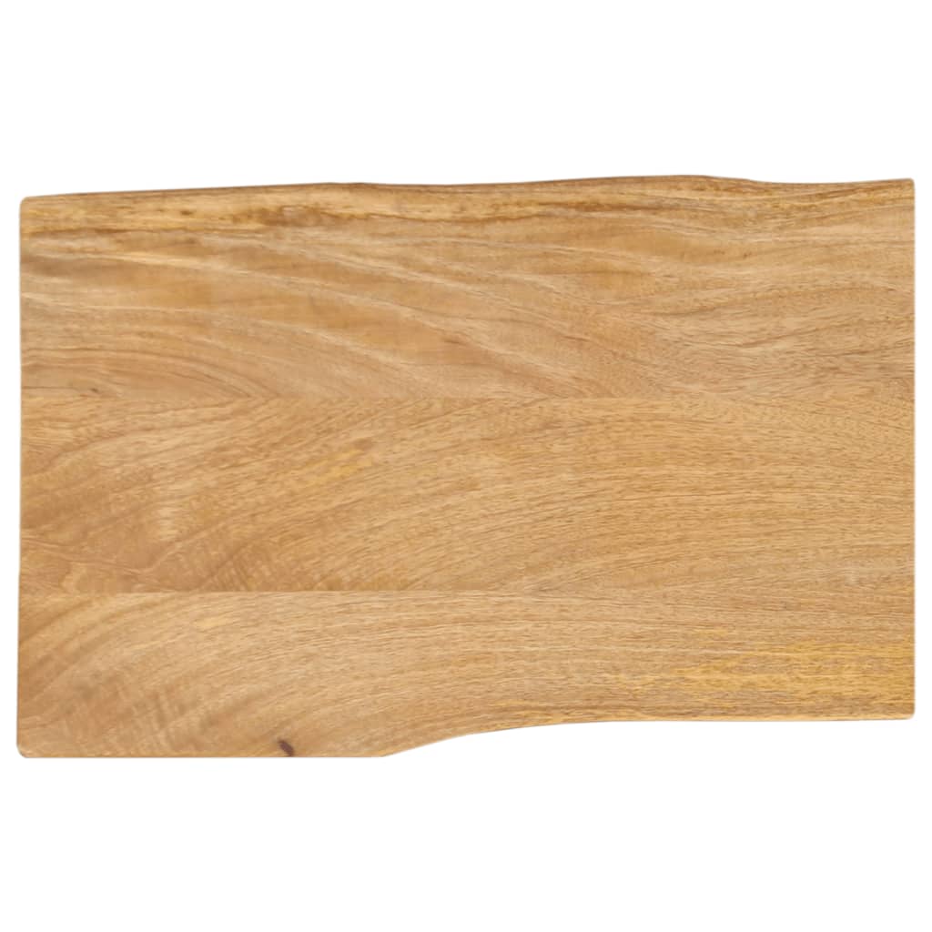 Vetonek Tablero de mesa borde natural madera maciza mango 50x40x2,5 cm