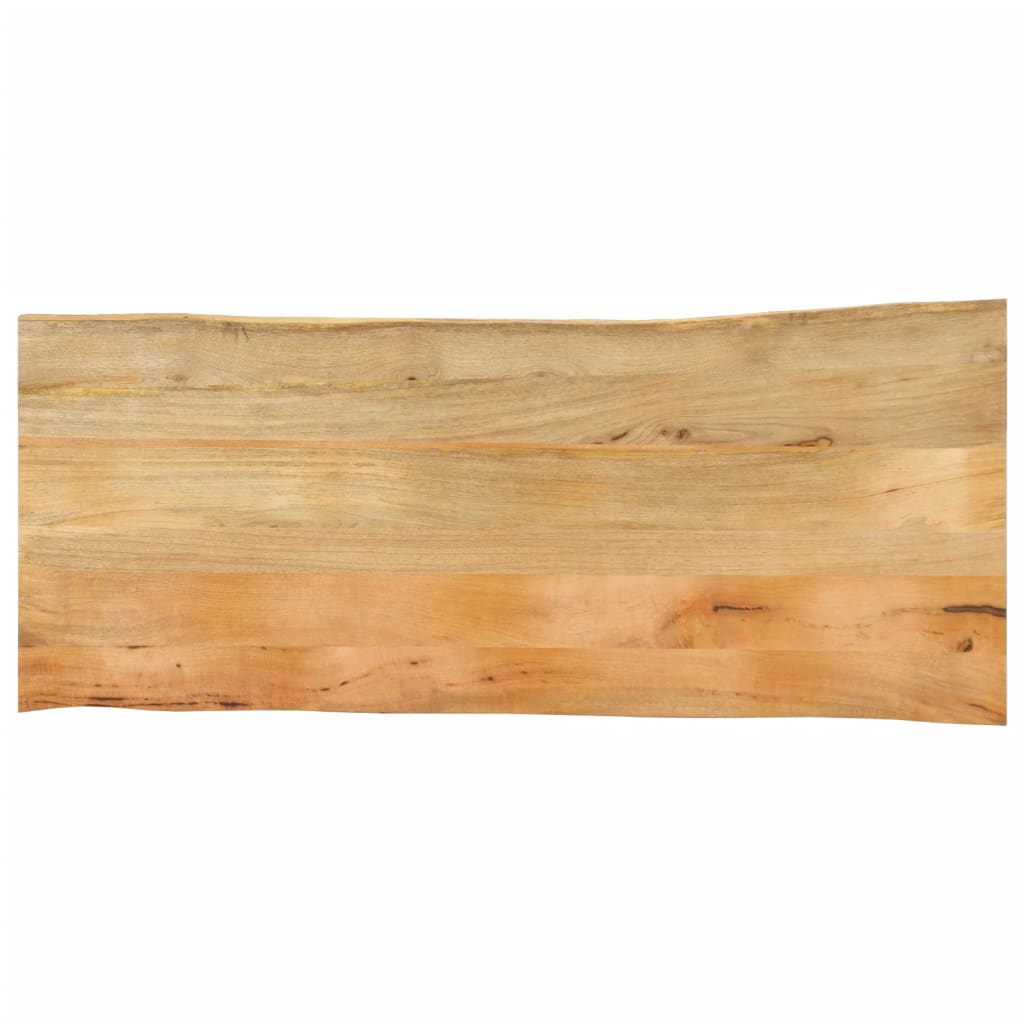 Vetonek Tablero de mesa borde natural madera maciza mango 140x60x2,5 cm