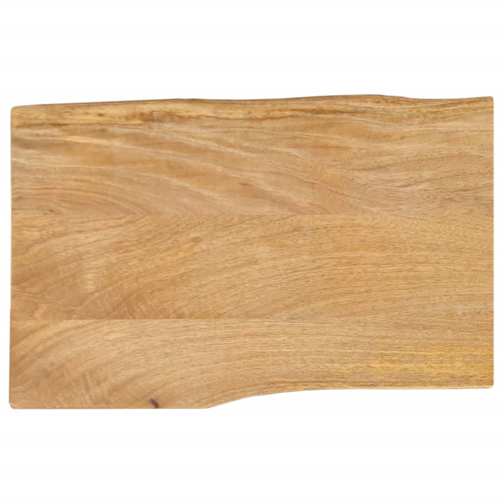 Vetonek Tablero de mesa borde natural madera maciza mango 50x40x3,8 cm