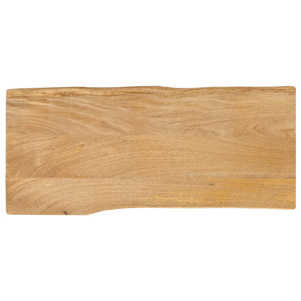 Vetonek Tablero de mesa borde natural madera maciza mango 80x40x3,8 cm