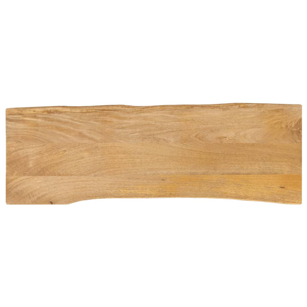 Vetonek Tablero de mesa borde natural madera maciza mango 110x40x3,8 cm