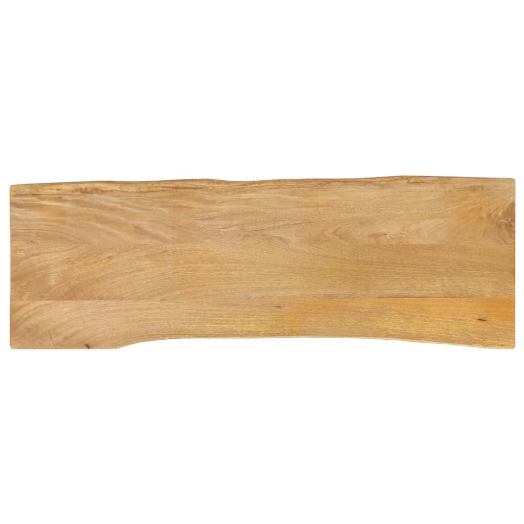 Vetonek Tablero de mesa borde natural madera maciza mango 120x40x3,8 cm