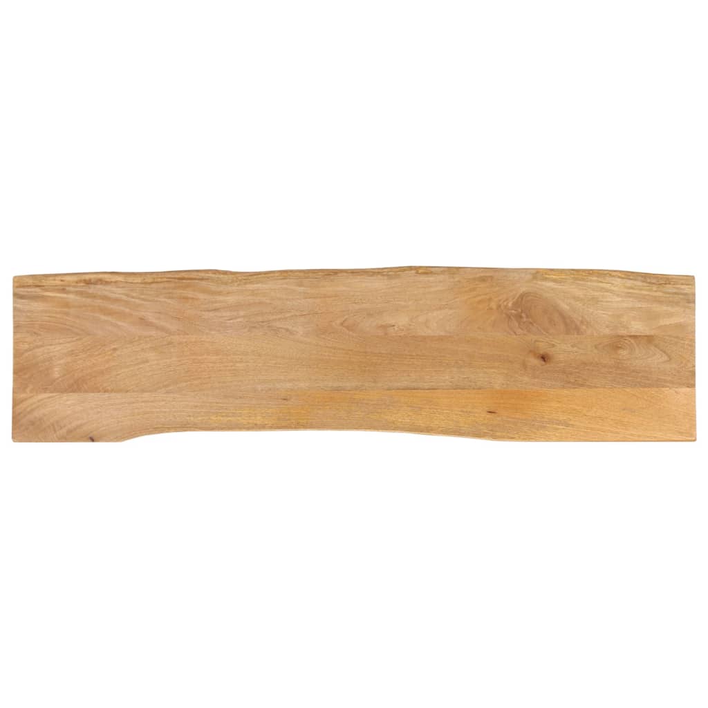 Vetonek Tablero de mesa borde natural madera maciza mango 160x40x3,8 cm