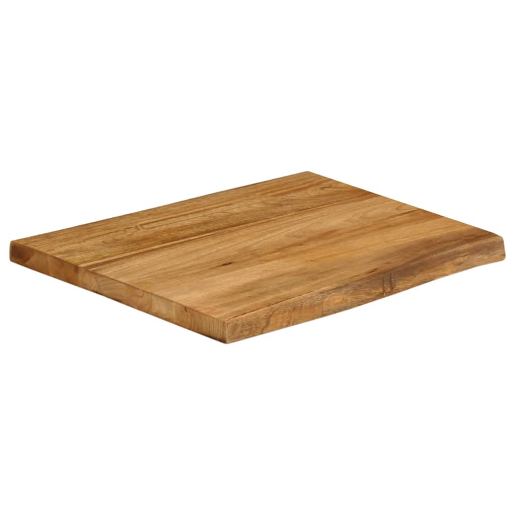 Plateau de table bord naturel bois de manguier massif 40x40x2,5 cm V4772 Vetonek