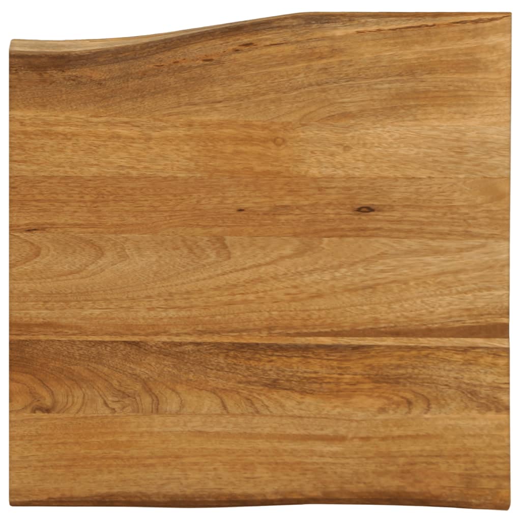 Vetonek Tablero de mesa borde natural madera maciza mango 40x40x2,5 cm