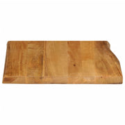 Plateau de table bord naturel bois de manguier massif 40x40x2,5 cm V4772 Vetonek