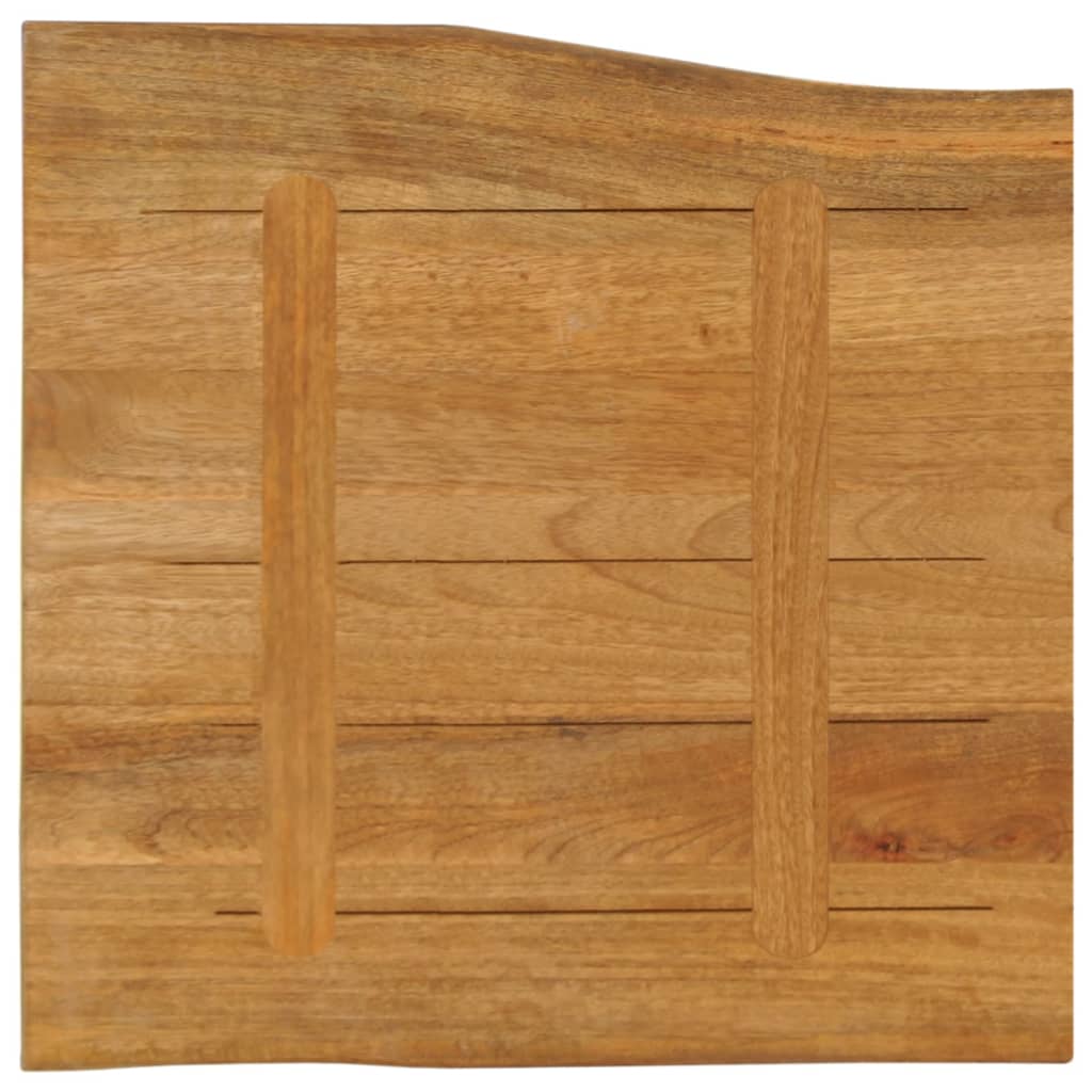 Plateau de table bord naturel bois de manguier massif 40x40x2,5 cm V4772 Vetonek