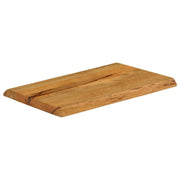 Plateau de table bord naturel bois de manguier massif 50x40x2,5 cm V4789 Vetonek