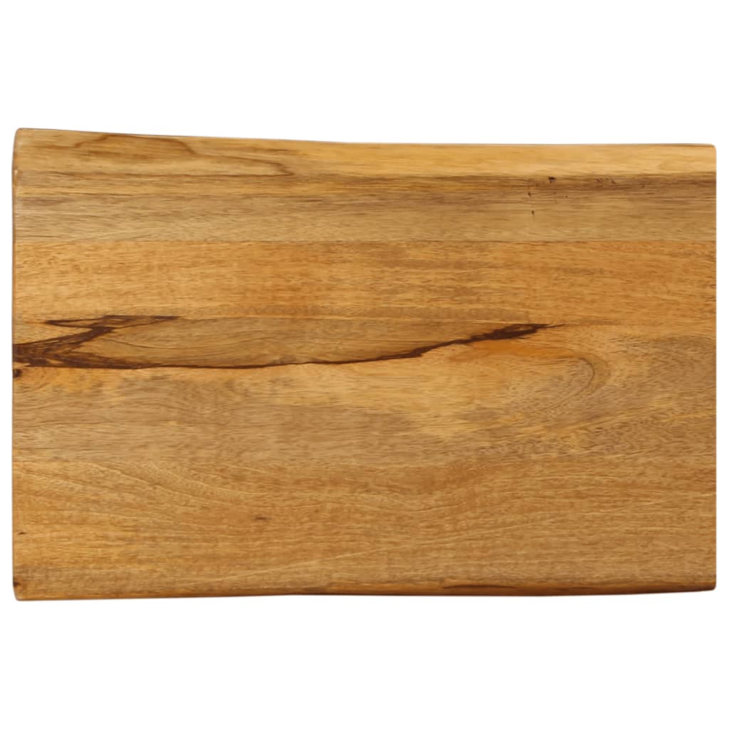 Plateau de table bord naturel bois de manguier massif 70x40x2,5 cm V4802 Vetonek
