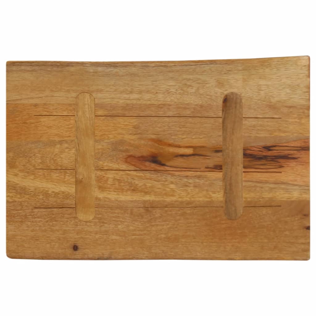 Plateau de table bord naturel bois de manguier massif 70x40x2,5 cm V4802 Vetonek