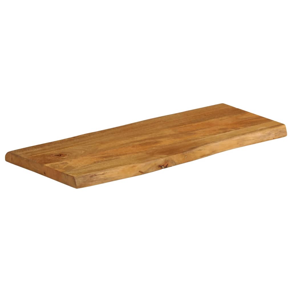 Plateau de table bord naturel bois de manguier massif 80x40x2,5 cm V4819 Vetonek