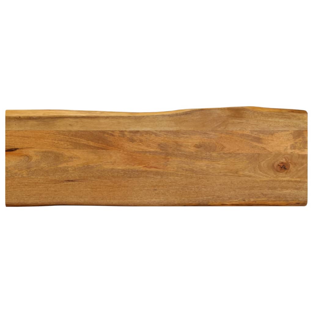 Plateau de table bord naturel bois de manguier massif 120x40x2,5 cm V4857 Vetonek