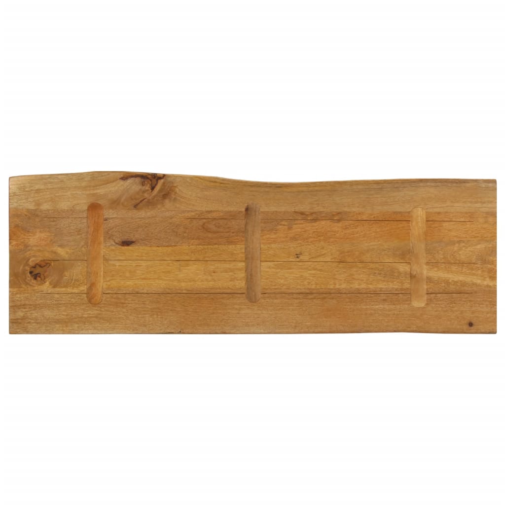 Plateau de table bord naturel bois de manguier massif 120x40x2,5 cm V4857 Vetonek