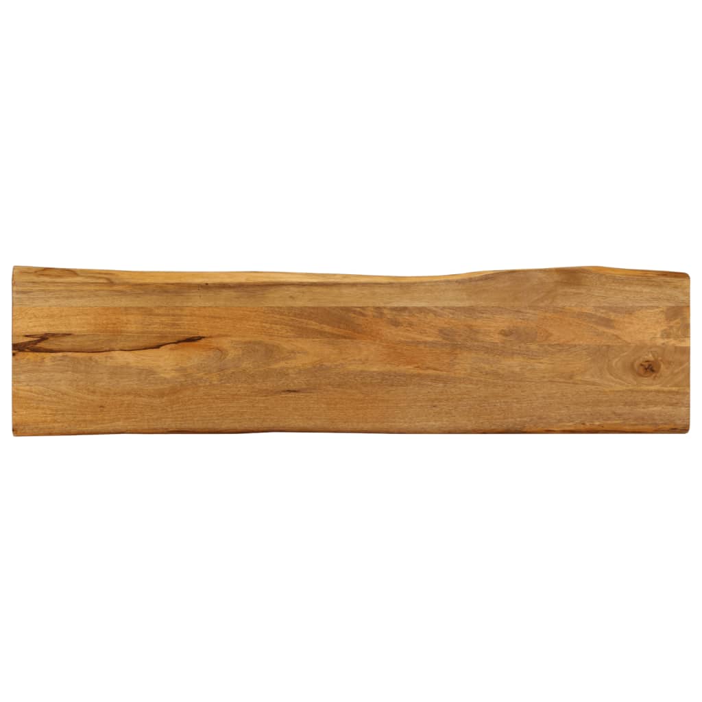 Plateau de table bord naturel bois de manguier massif 180x40x2,5 cm V4888 Vetonek