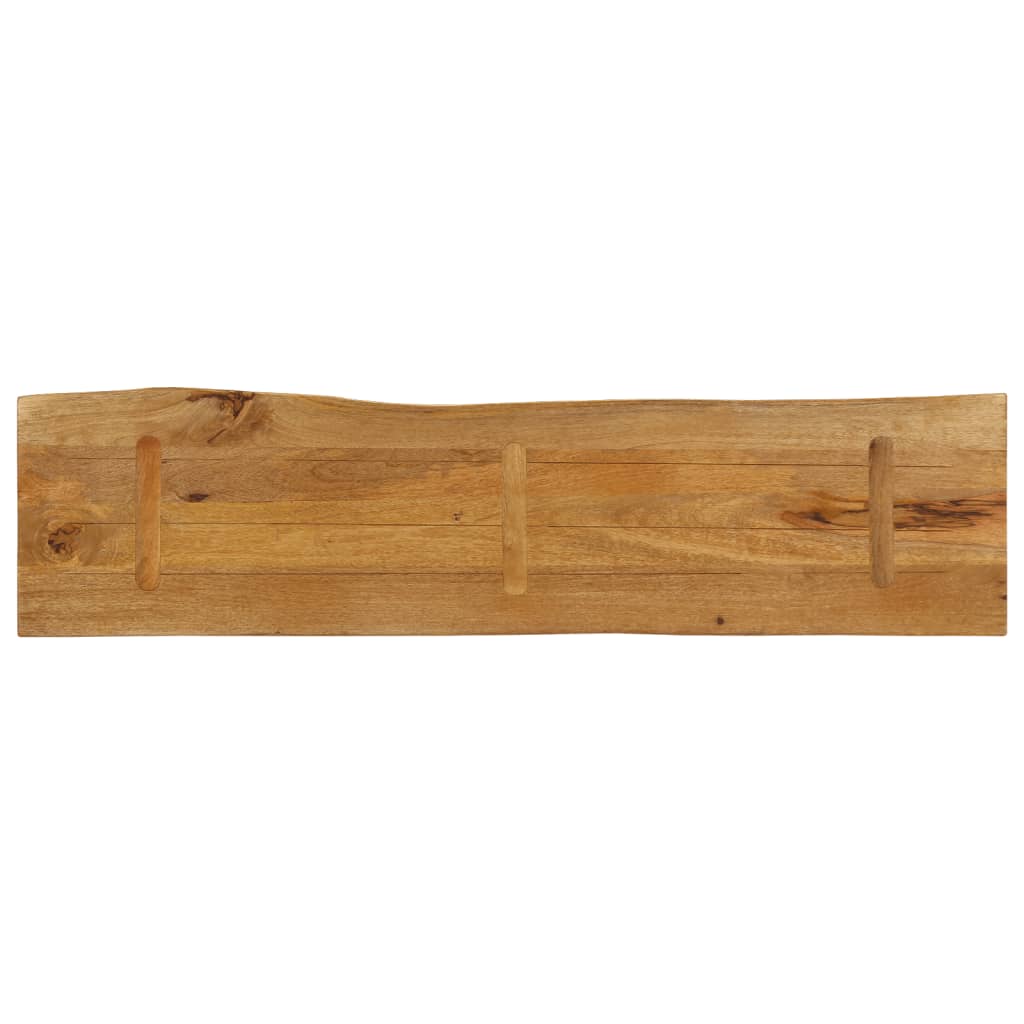 Plateau de table bord naturel bois de manguier massif 180x40x2,5 cm V4888 Vetonek