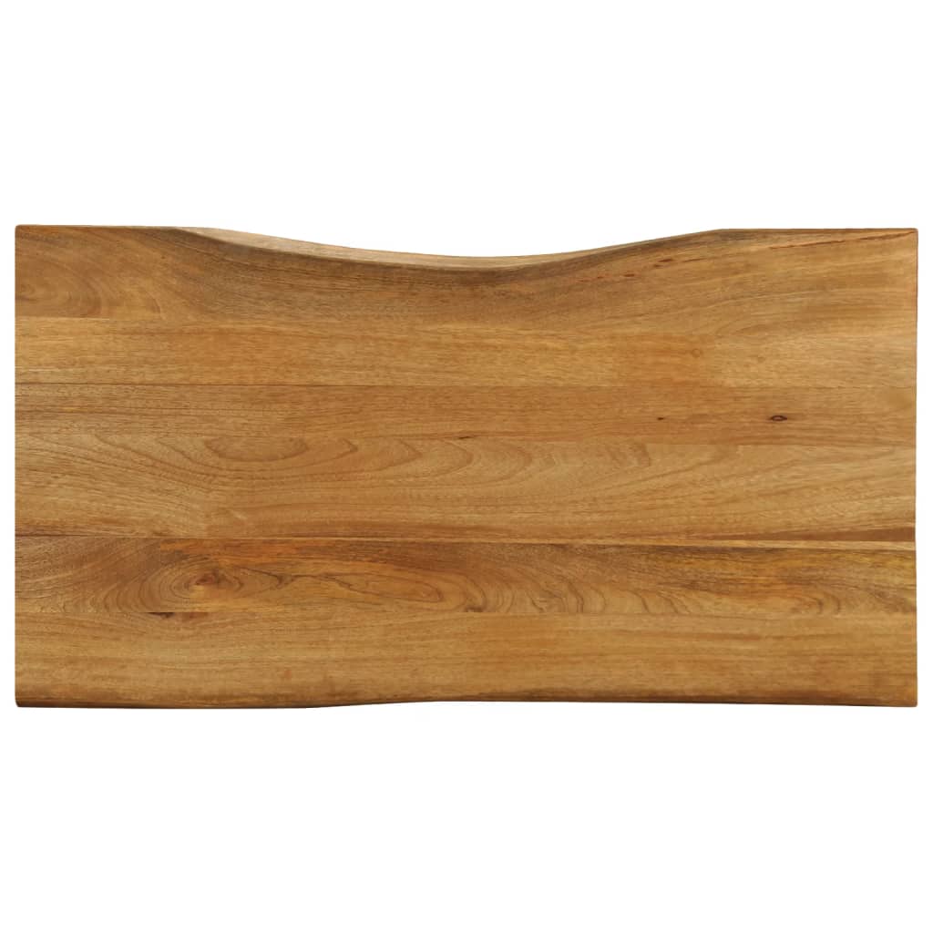 Vetonek Tablero de mesa borde natural madera maciza mango 100x60x2,5 cm