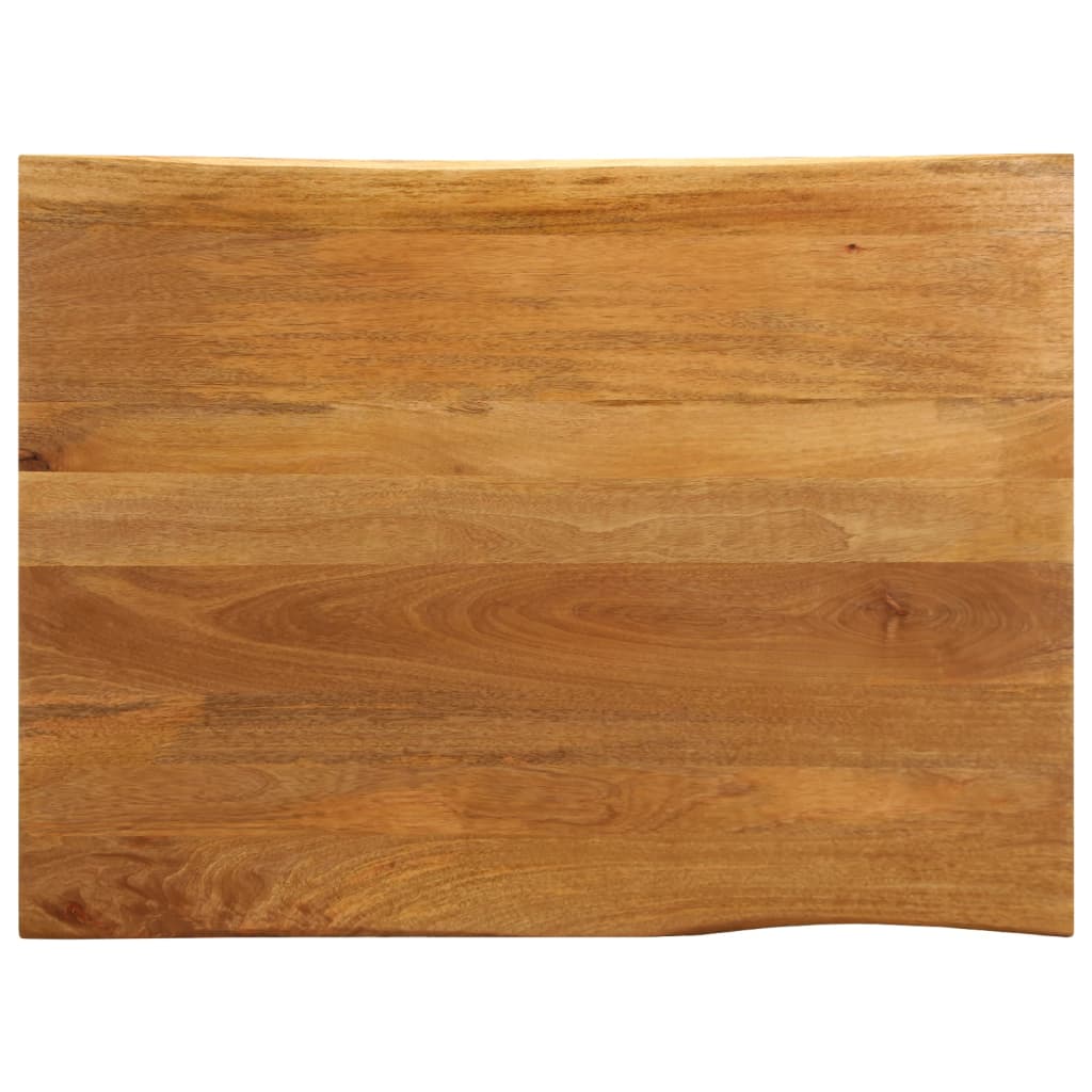 Vetonek Tablero de mesa borde natural madera maciza mango 90x80x2,5 cm