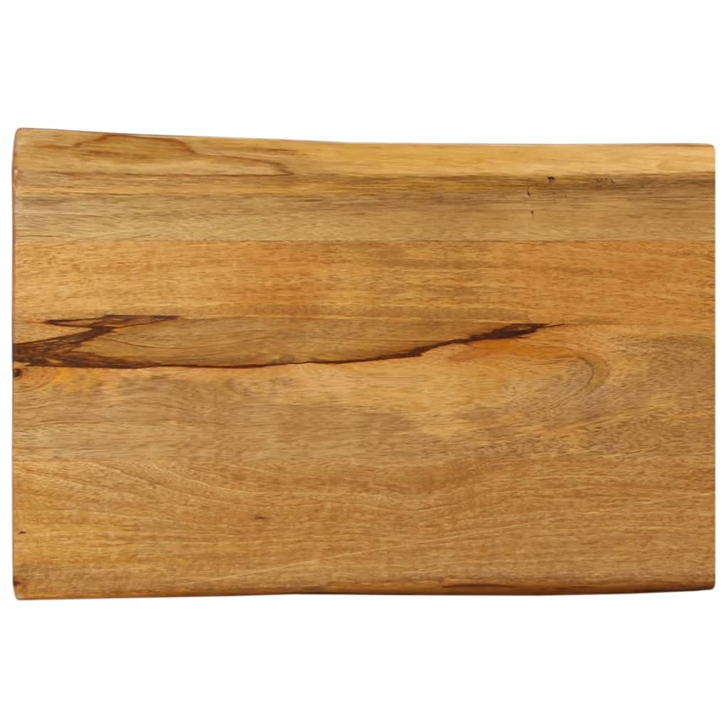 Vetonek Tablero de mesa borde natural madera maciza mango 60x40x3,8 cm