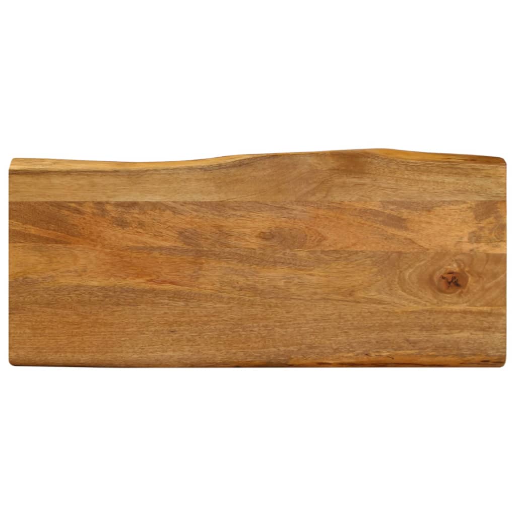 Vetonek Tablero de mesa borde natural madera maciza mango 90x40x3,8 cm