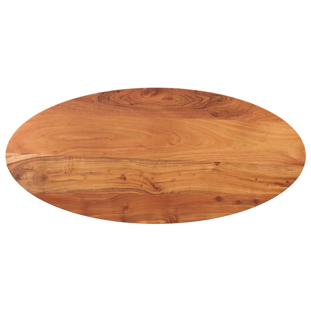 Vetonek Tablero de mesa ovalado madera maciza de acacia 100x40x2,5 cm