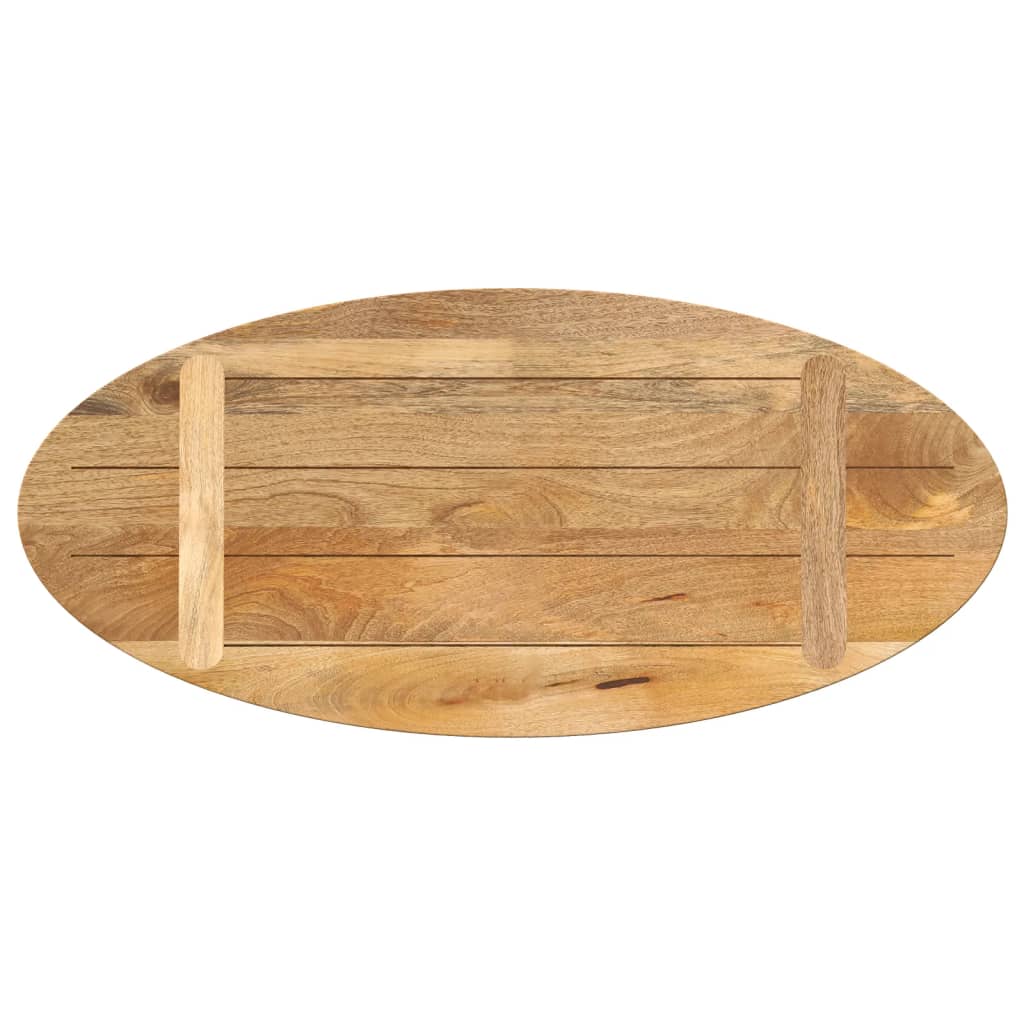 Plateau de table ovale en bois de manguier massif 80x40x2,5 cm V5656 Vetonek