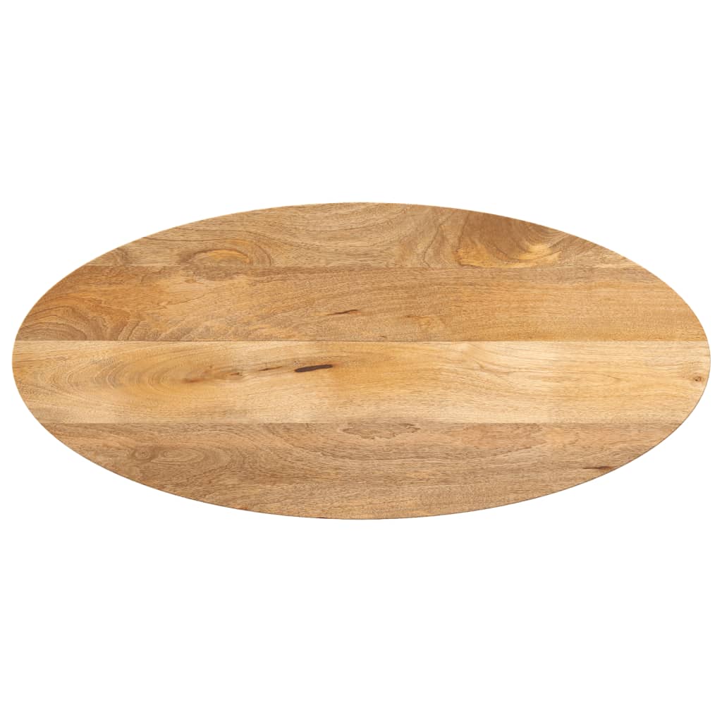 Vetonek Tablero de mesa ovalado madera maciza de mango 90x40x2,5 cm