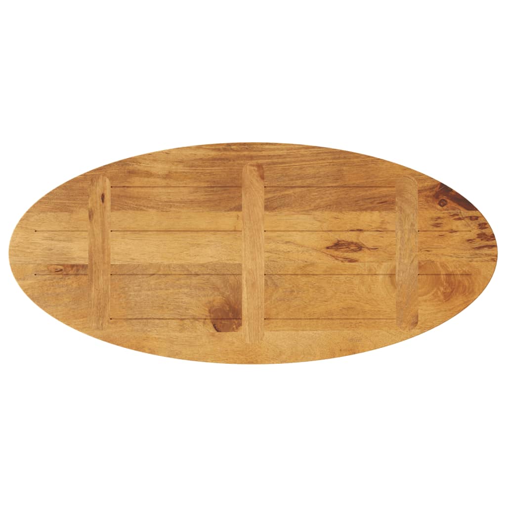 Plateau de table ovale en bois de manguier massif 120x50x3,8 cm V6011 Vetonek