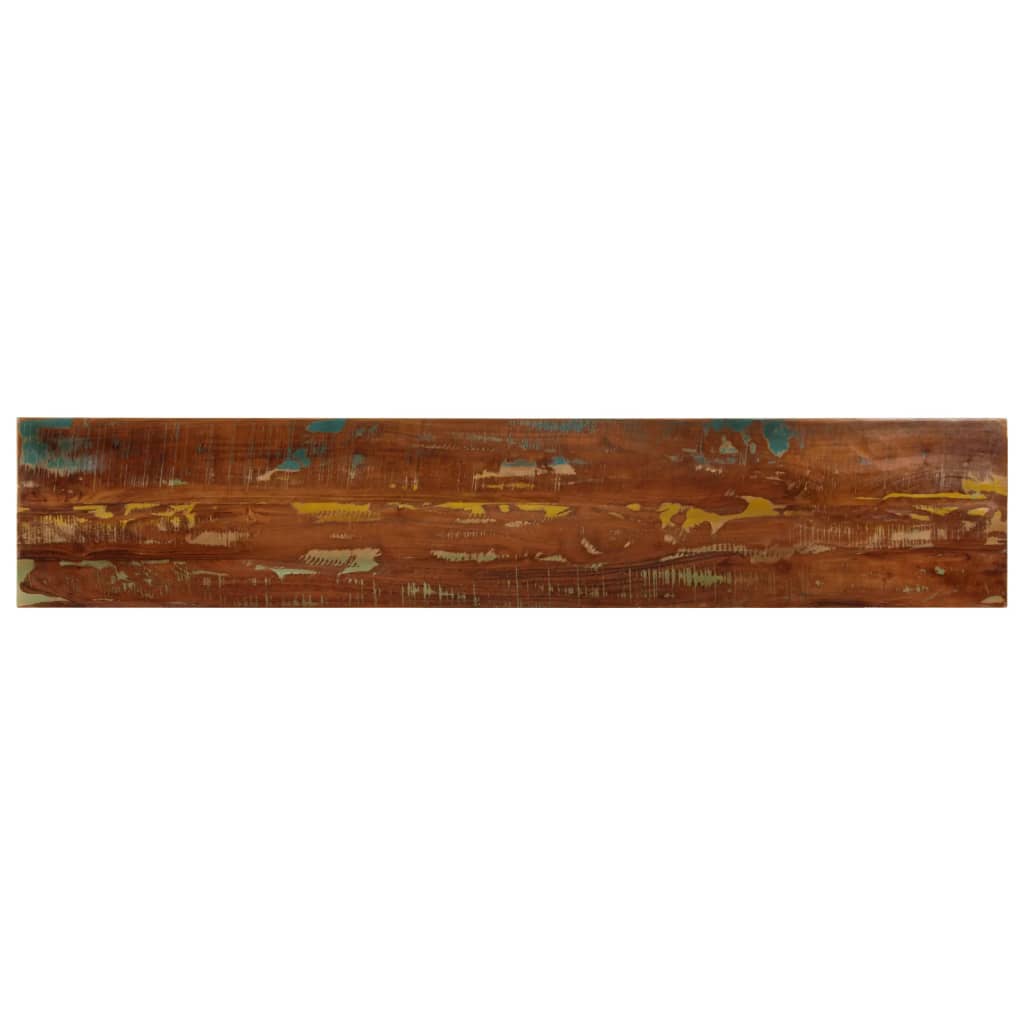 Plateau de table rectangulaire bois massif recyclé 180x30x2,5 cm v7582 Vetonek