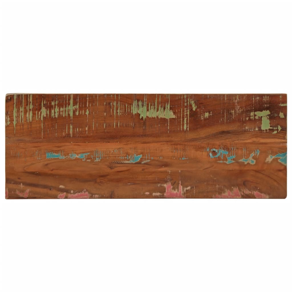 Plateau de table rectangulaire en bois massif recyclé 90x40x2,5 cm v7643 Vetonek