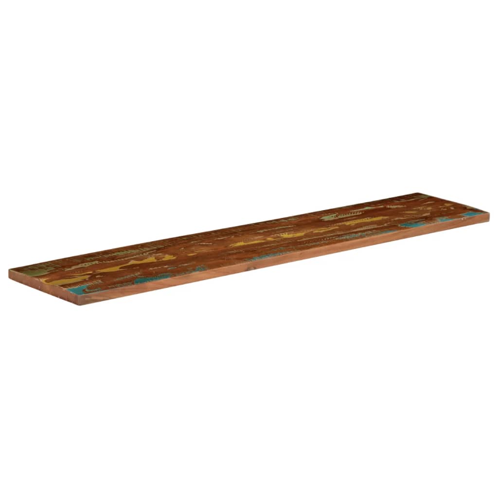 Rectangular table board Recycled solid wood 140x40x2.5 cm