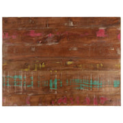 Plateau de table rectangulaire en bois massif recyclé 90x70x3,8 cm v8671 Vetonek