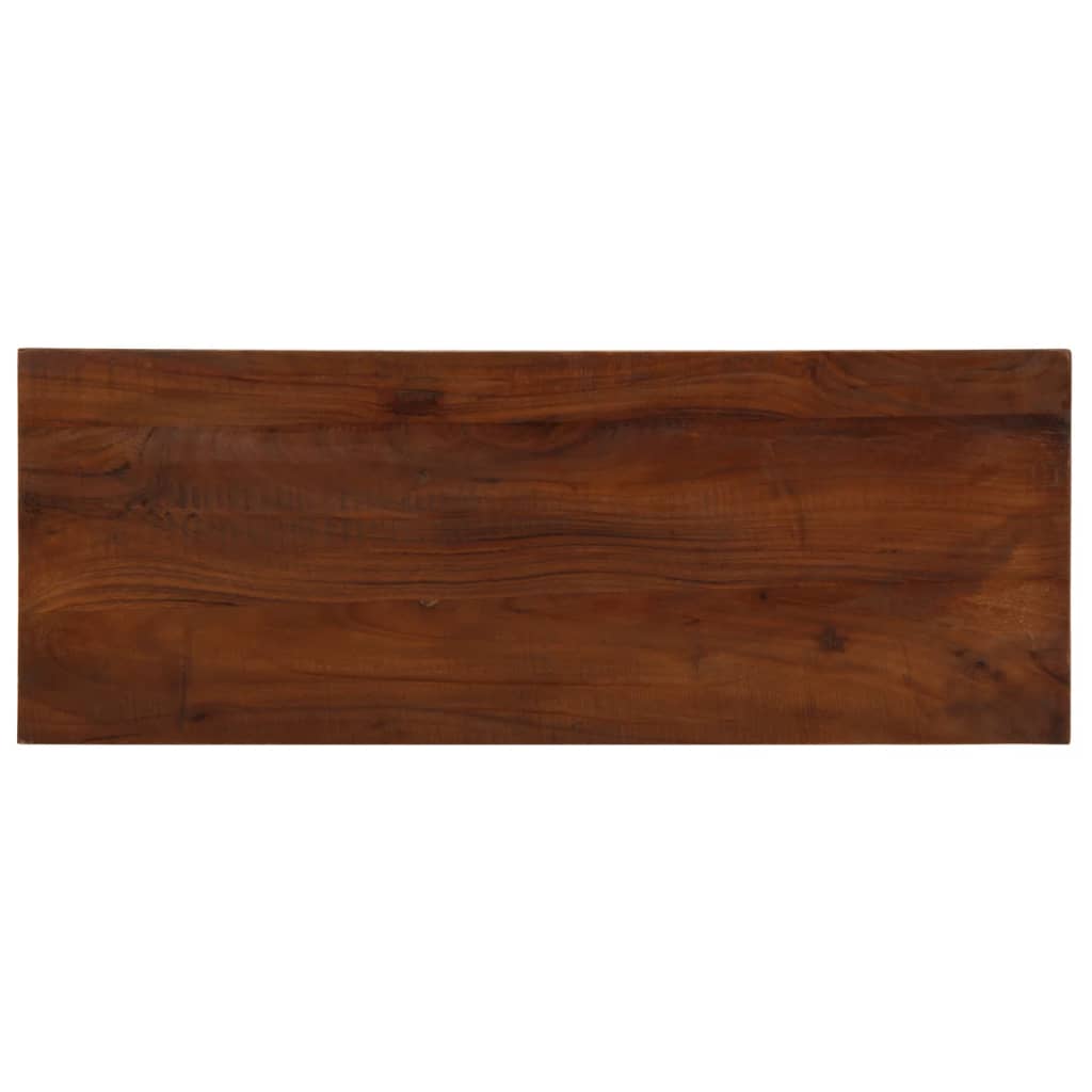 Plateau de table rectangulaire en bois massif recyclé 80x20x2,5 cm v8800 Vetonek