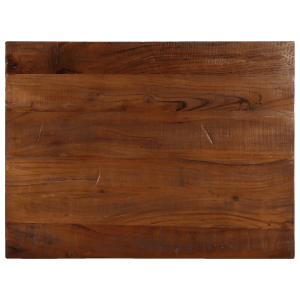 Plateau de table rectangulaire bois massif recyclé 90x50x2,5 cm v9166 Vetonek