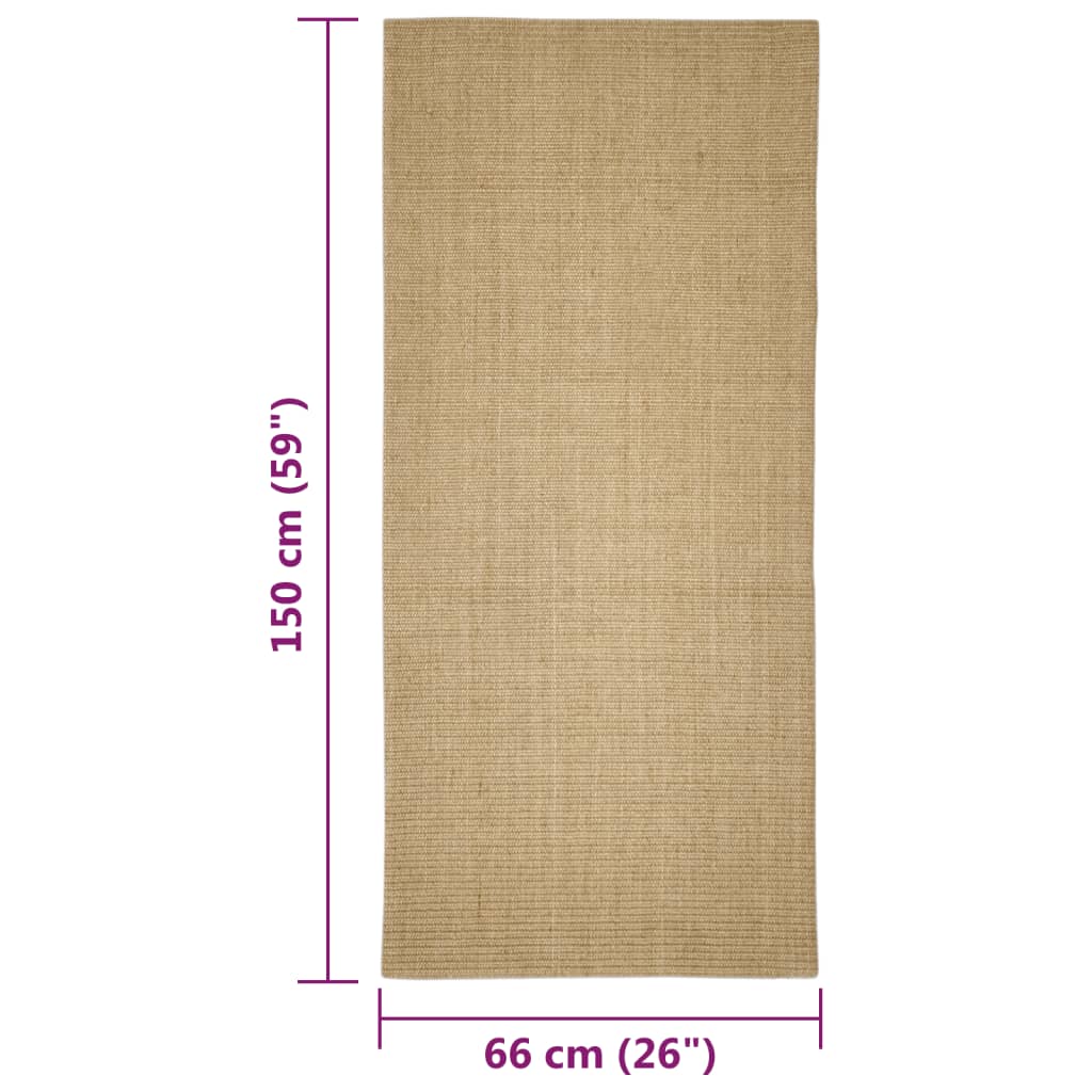 Alfombra de sisal para rascador 66x150 cm vidaXL