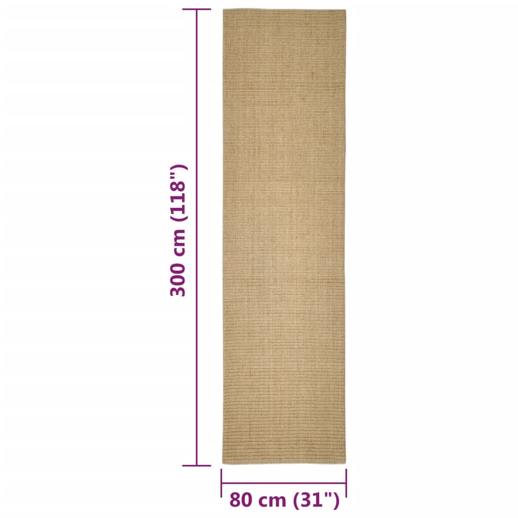 Alfombra de sisal para rascador 80x300 cm vidaXL